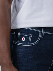 Ben Sherman Mens Saddle Stitch Slim Fit Dark Navy Jeans