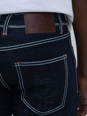 Ben Sherman Mens Saddle Stitch Slim Fit Dark Navy Jeans