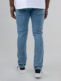 Ben Sherman Mens Saddle Stitch Slim Fit Light Blue Jeans