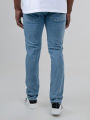 Ben Sherman Mens Saddle Stitch Slim Fit Light Blue Jeans