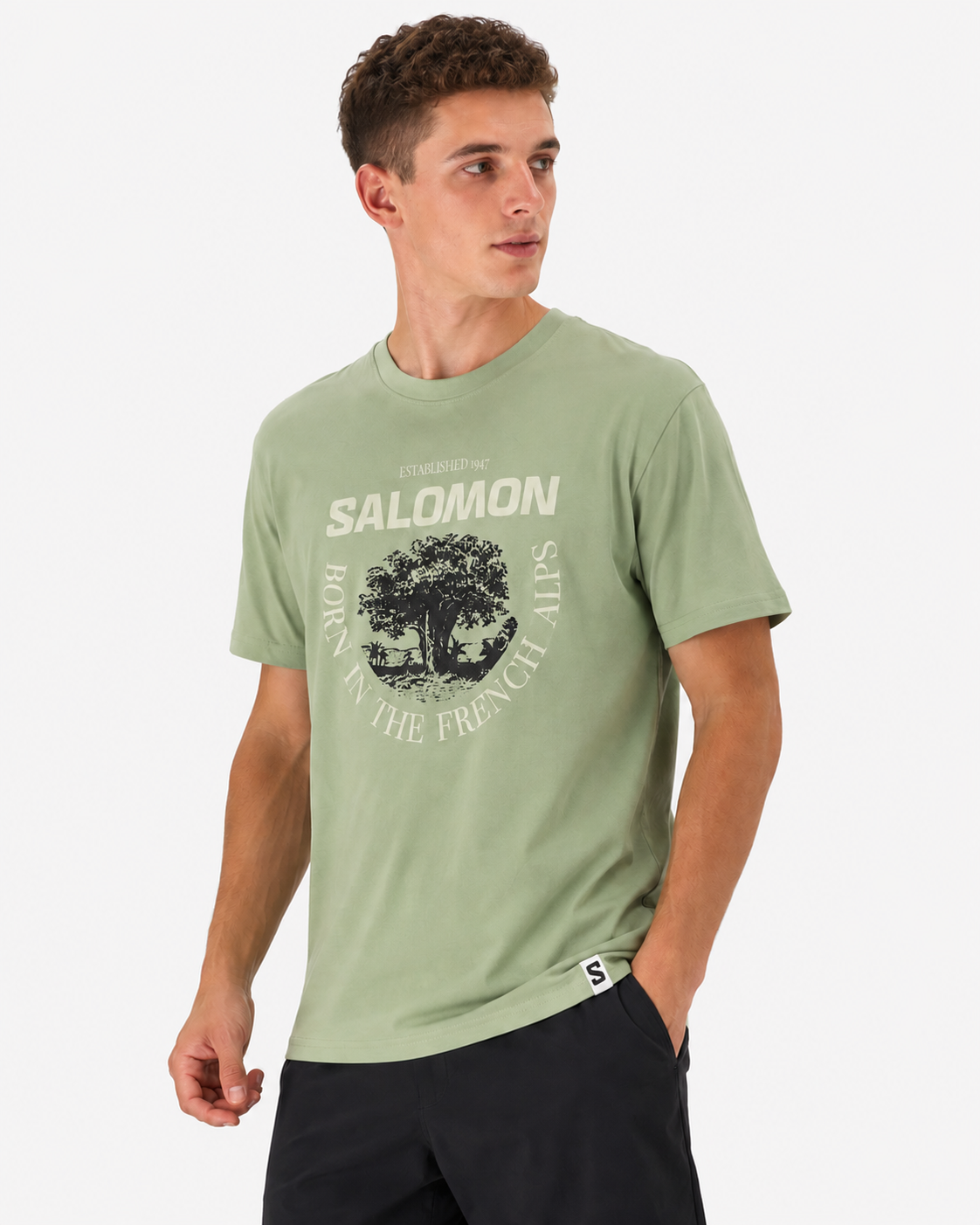 Salomon Mens Akari Short Sleeves T-Shirt In Sage