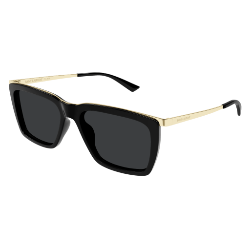 Saint Laurent Mens Sunglasses In Black And Gold