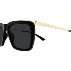 Saint Laurent Mens Sunglasses In Black And Gold