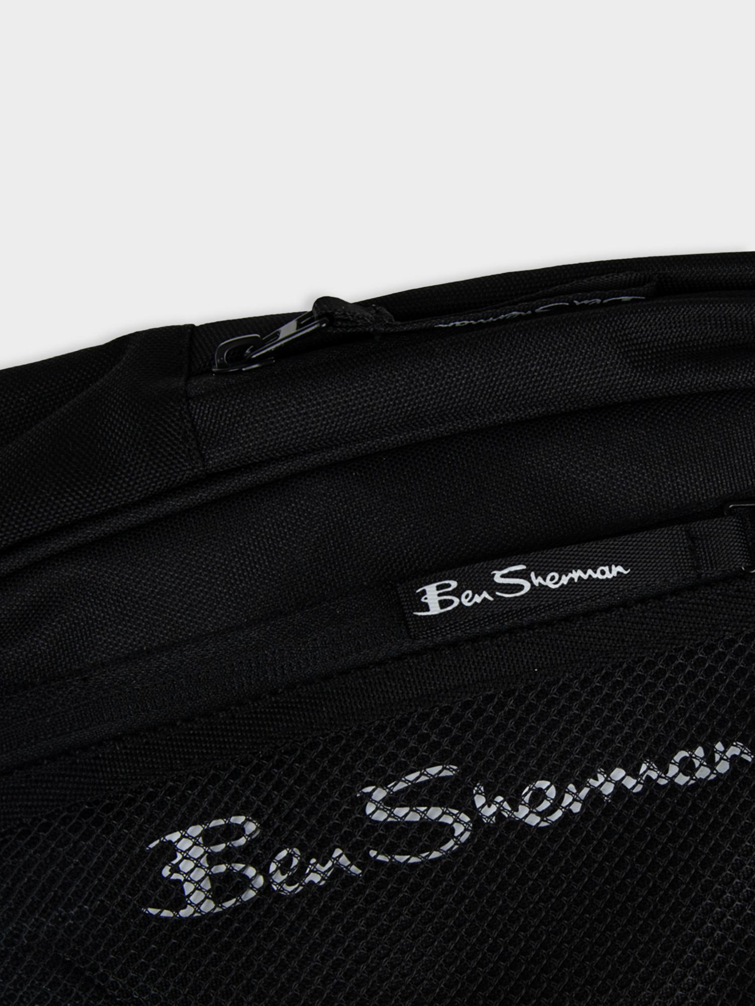 Ben Sherman Mens Satchel Crossbody Bag In Black