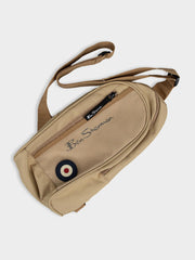 Ben Sherman Mens Satchel Crossbody Bag In Wheat
