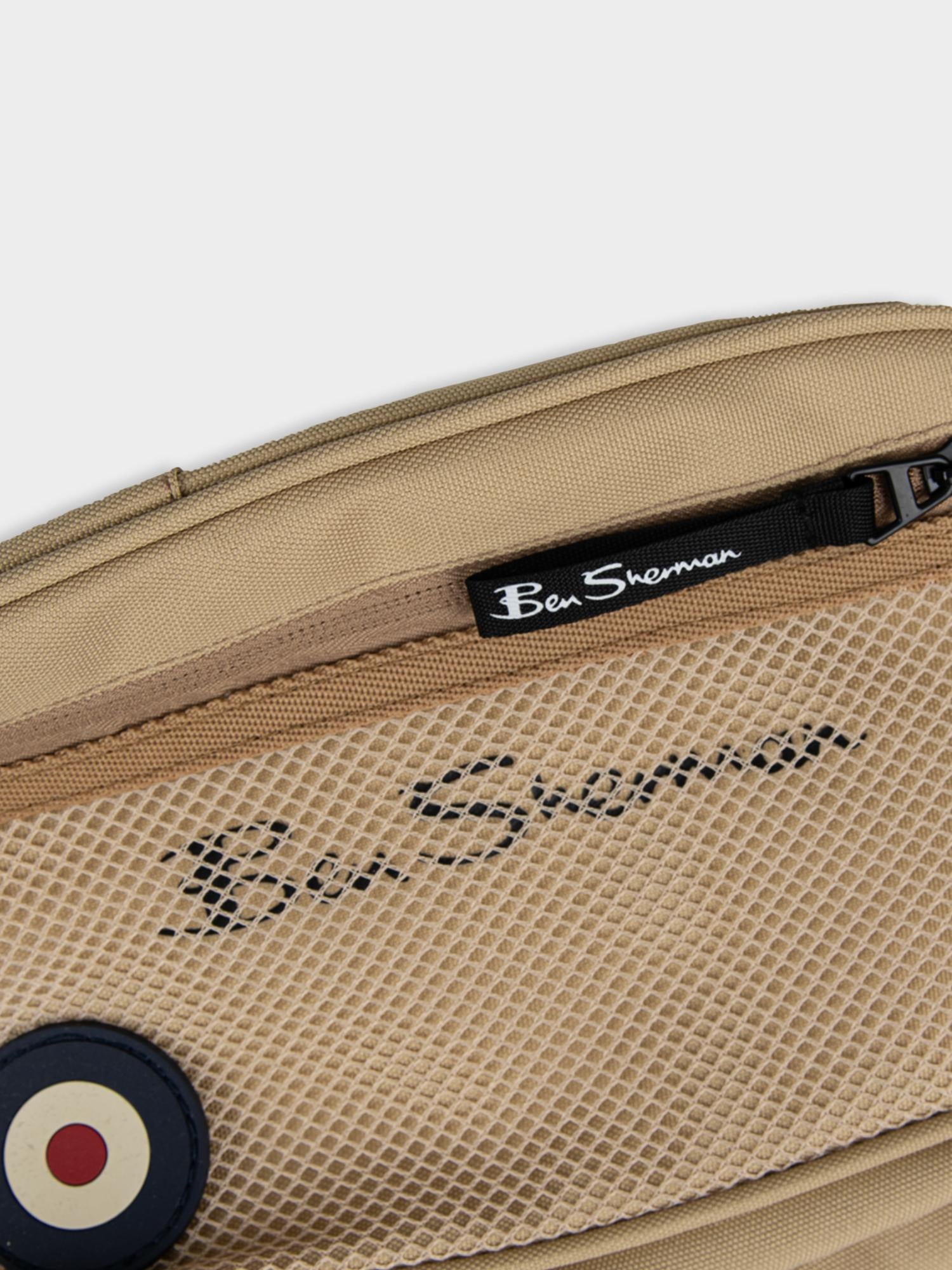 Ben Sherman Mens Satchel Crossbody Bag In Wheat