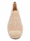 Savoy Ladies Push In Flat Shoes In Dusty Pink