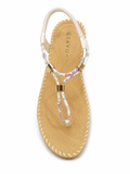 Savoy Ladies Strippy Sling Sandals In White