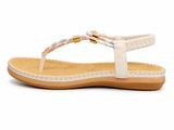 Savoy Ladies Strippy Sling Sandals In White