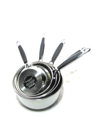Schumann Professionnel 5 Pcs Stainless Steel Saucepan Sets In Silver