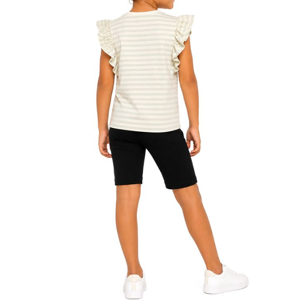 Polo Girls Chloe Frill Sleeveless T-Shirt In Cool Sage
