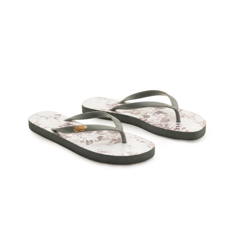 Polo 0078830 Ladies Floral Flip Flops Grey