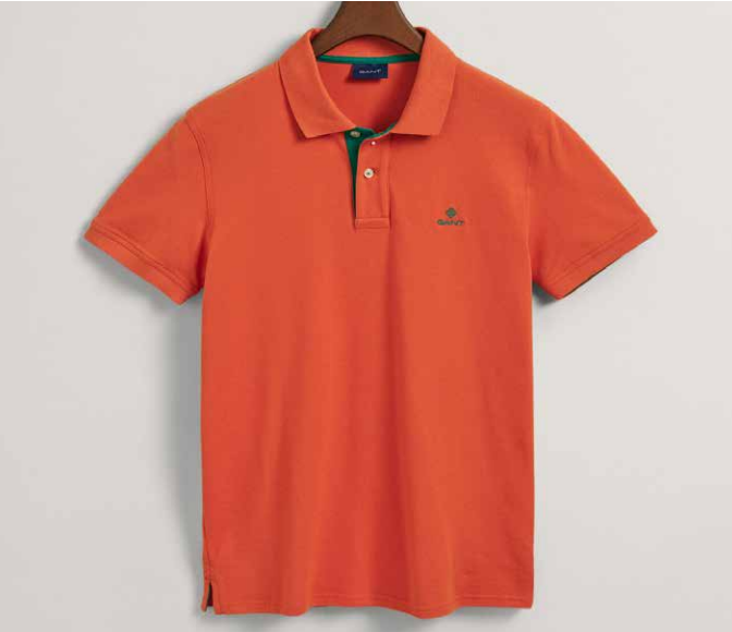 Gant 343747 Contrast Collar Pique Ss Orange