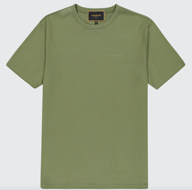 Tshepo Jeans Unisex Wordmark T-Shirt In Olive