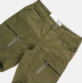Ben Sherman Mens Cargo Olive Pant