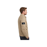 Polo Mens Long Sleeve Quilted Biker Jacket In Taupe