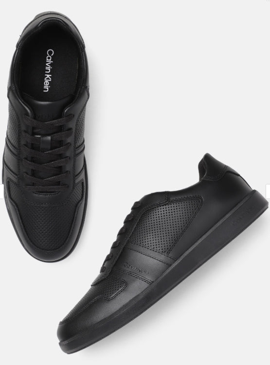 Calvin Klein Mens Low Top Lace Up In Black
