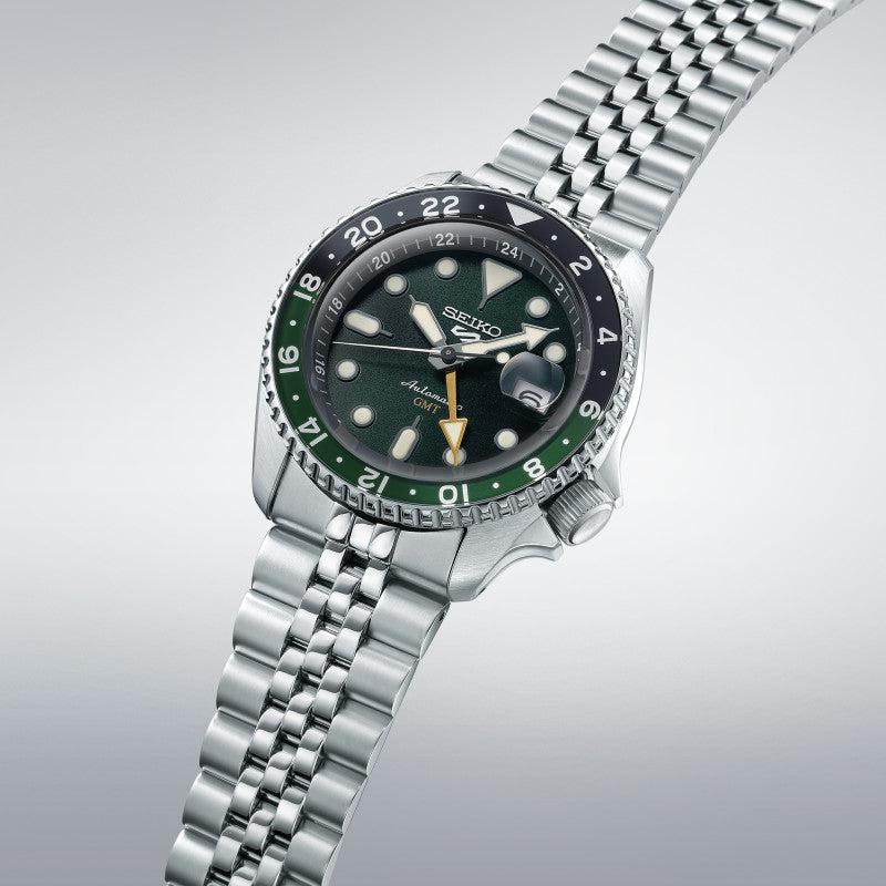 Seiko 5 Sports GMT Auto Gents Watch In Green