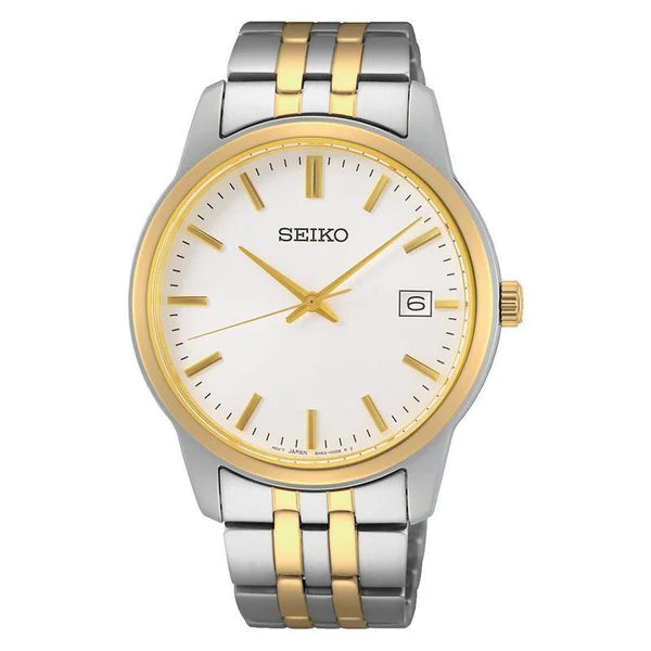 Seiko Gents SS GP Dress WHT Dial