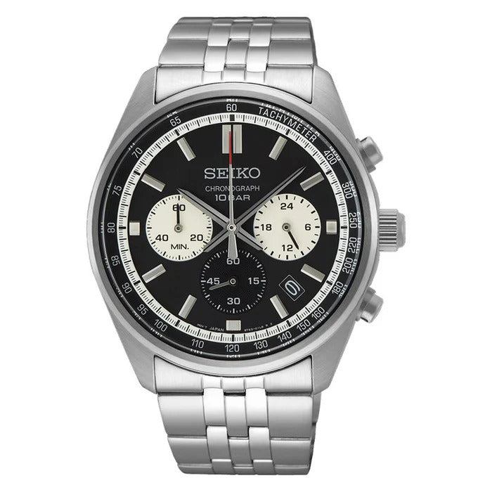 Seiko Mens Chronograph Stainless Steel Watch In Silver