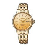 Seiko Ladies Presage Watch In Gold