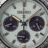 Seiko Mens X Speedtimer Solar Green Dial Watch In Silver