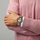 Seiko Mens Prospex Speedtimer Solar Chronograpg Watch In Sliver/Black/Pink Dial