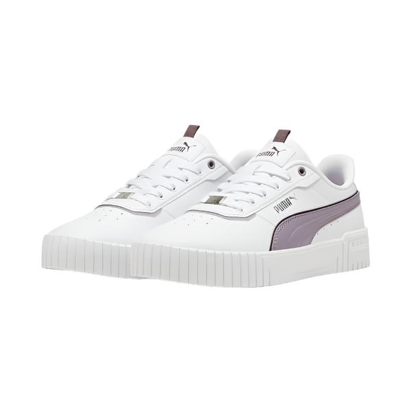 Puma 39501709 Womens Carina 2.0 Lux Shoes White And Purple