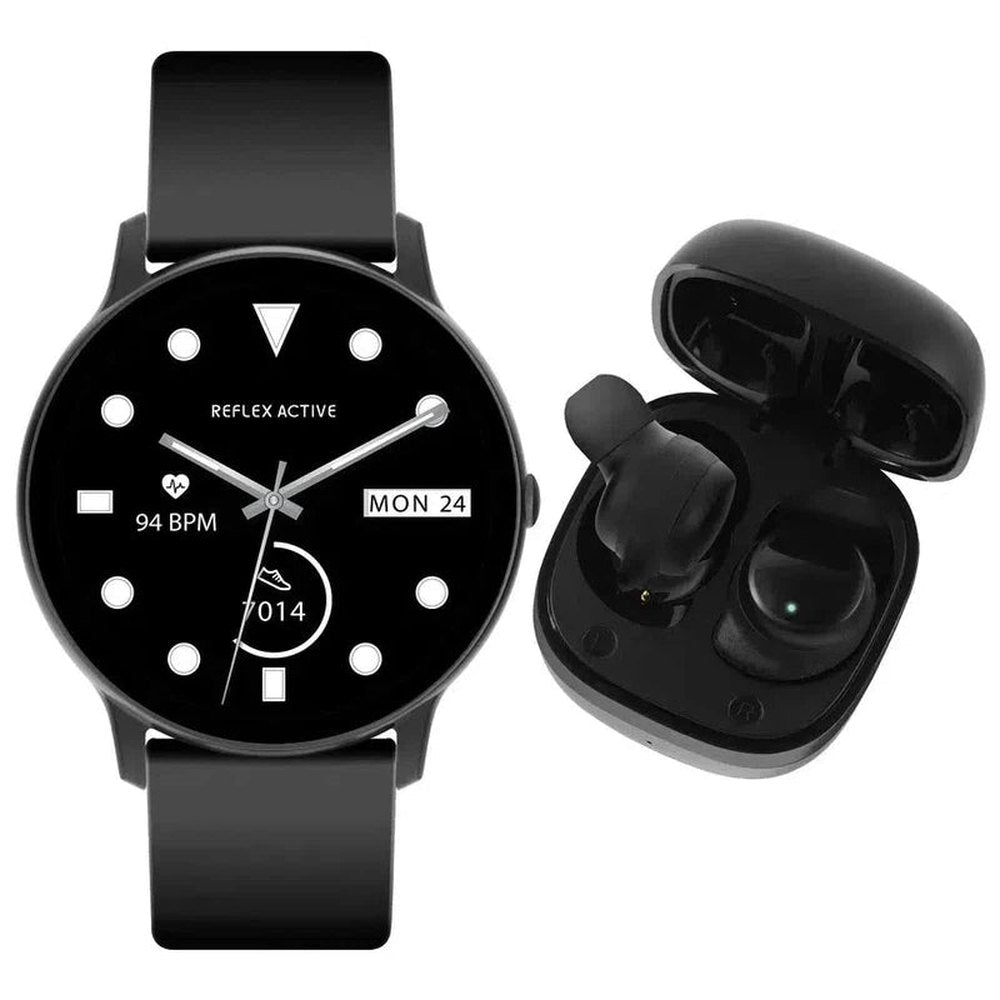 Reflex Active Mens Silicone & Ear Buds Set In Black