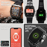 Reflex  Active Mens Black Screen Silicone Watch In Black