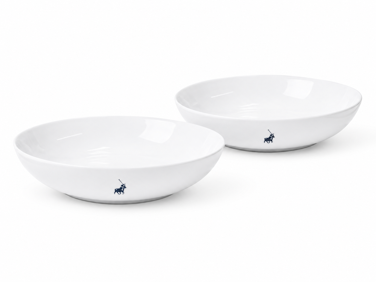 Polo Classic Large Serving Bowl 2 Piece Set In White