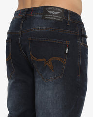 Soviet Mens Modern Fit Slim Leg Denim Dark Indigo