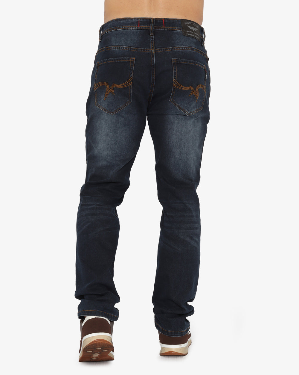 Soviet Mens Modern Fit Slim Leg Denim Dark Indigo