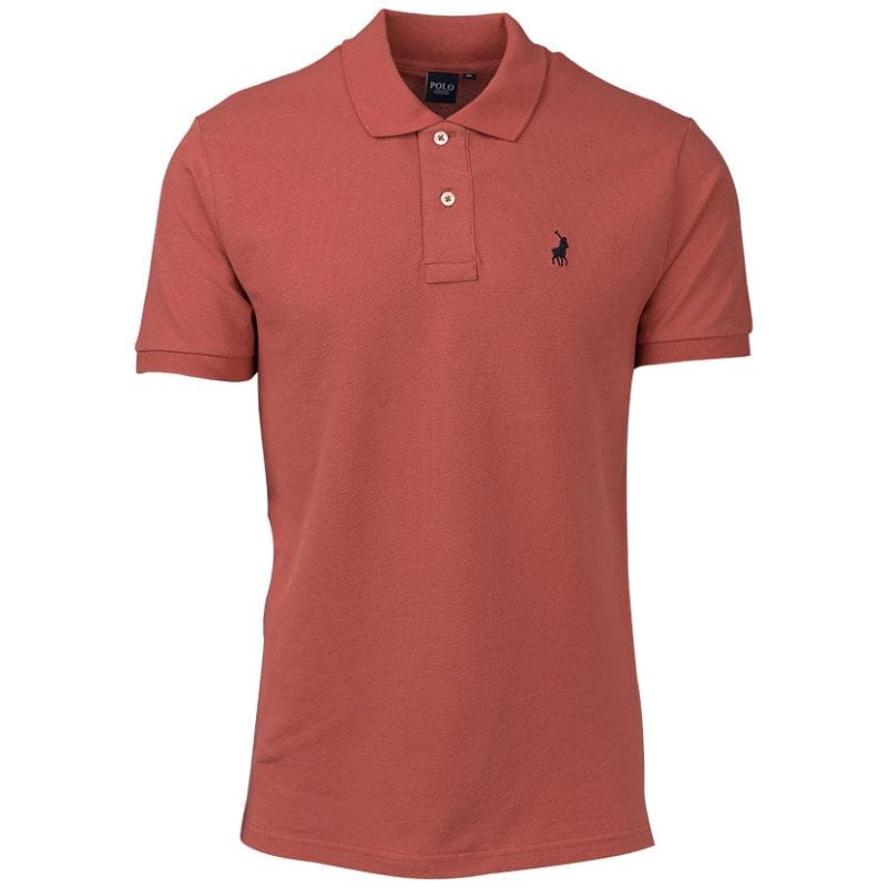 Polo Mens Essential Pique Golfer In Brick