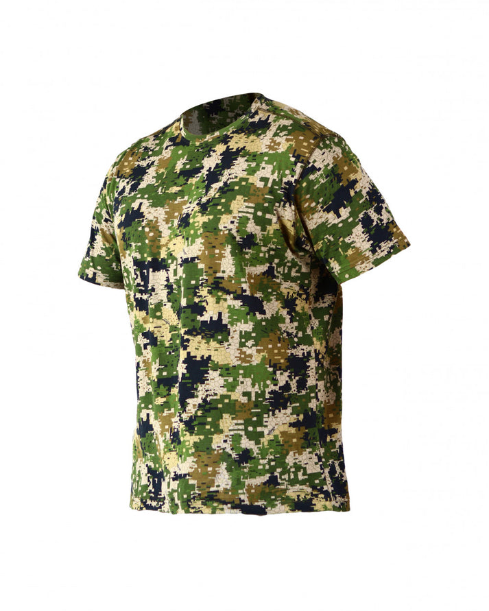 Sniper Boys Pixelate Camouflage Short Sleeve Cotton T-Shirt