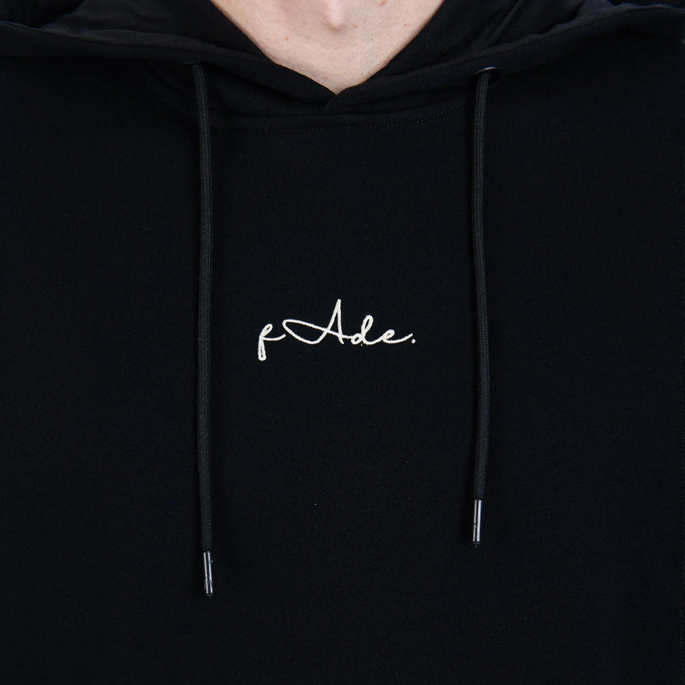 Fade Mens Signature Hooded Sweatshirt In Black