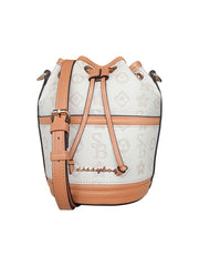 Sissyboy Ladies Cream Mini Debossed Bucket Bag