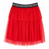 Sissy Boy Girls Tiered Skirt With Branded Elastic In Red