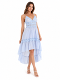 Sissy Boy Ladies Angel Eyes Midi Dress In Pale Blue