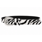 Sissy Boy Ladies Zoah Belt Animal Zebra Print In Black
