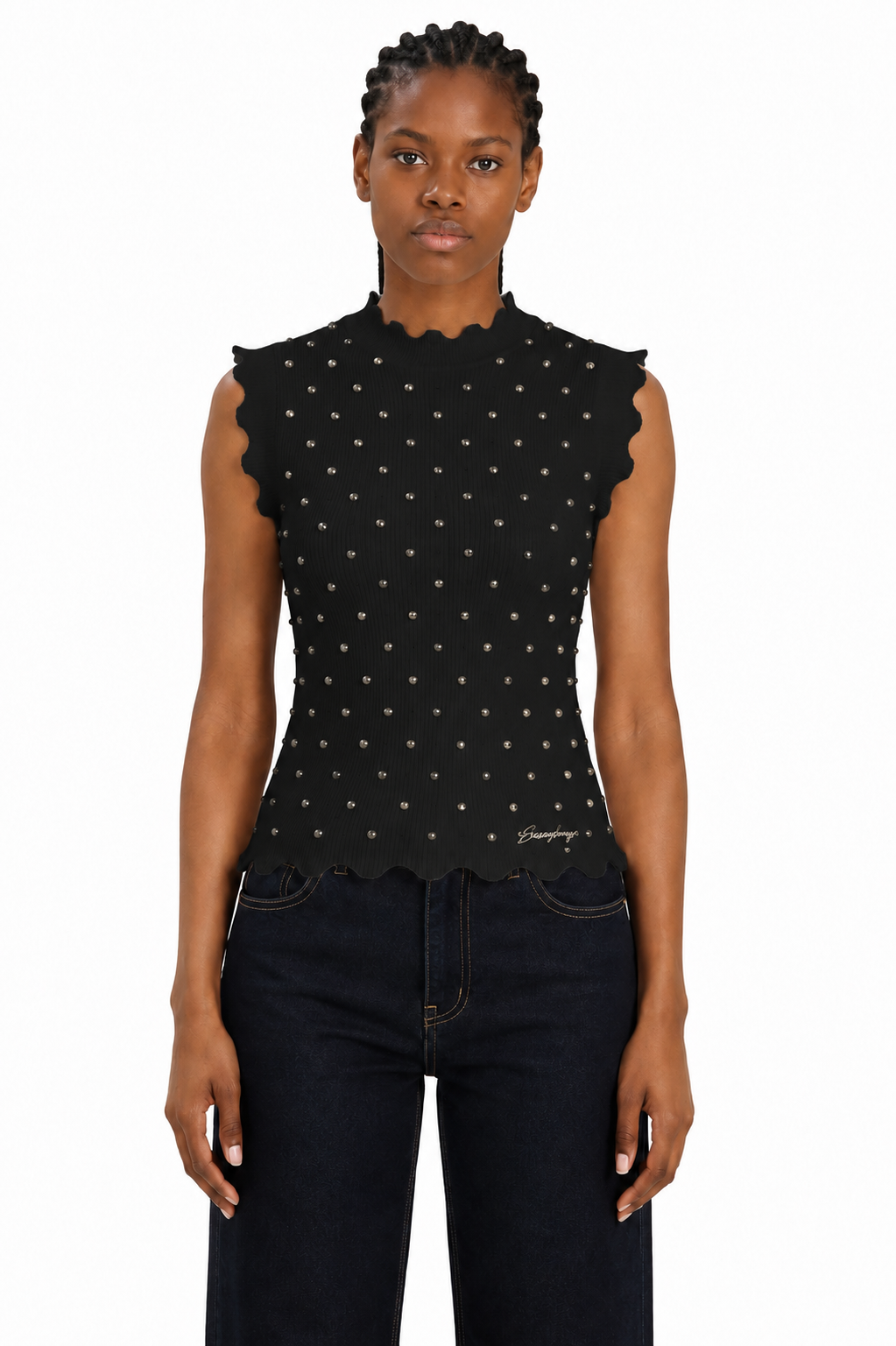 Sissy Boy Keep Wishing Knit Top In Black