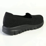Sketchers Womens Graceful Slip-On Shoes In Black