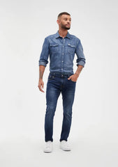 Guess Mens Slim Tapered Denim Blue