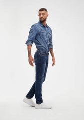 Guess Mens Slim Tapered Denim Blue