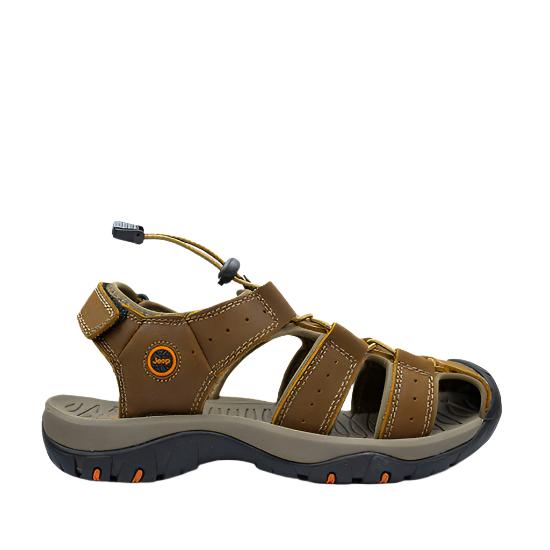 Jeep Fmw24014 Mens Trackhwack Closed Lth Sandals Tan