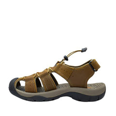 Jeep Fmw24014 Mens Trackhwack Closed Lth Sandals Tan