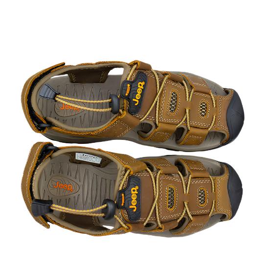 Jeep Fmw24014 Mens Trackhwack Closed Lth Sandals Tan