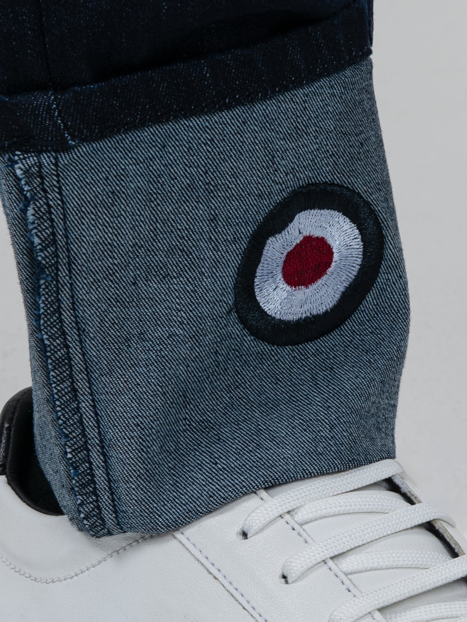 Ben Sherman Target Turn Up Slim Fit Mens Jeans In Navy