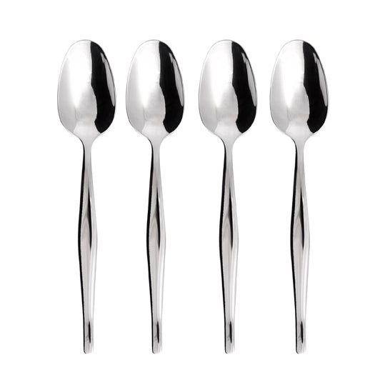 Wechsler 4 Pack Slimline Dessert Spoons In Silver