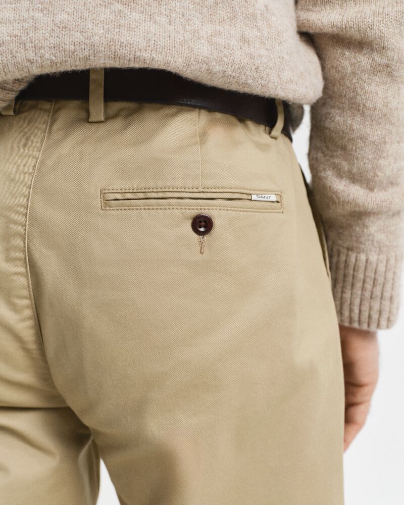 Gant Regular Tech Prep Chino Pants In Khaki